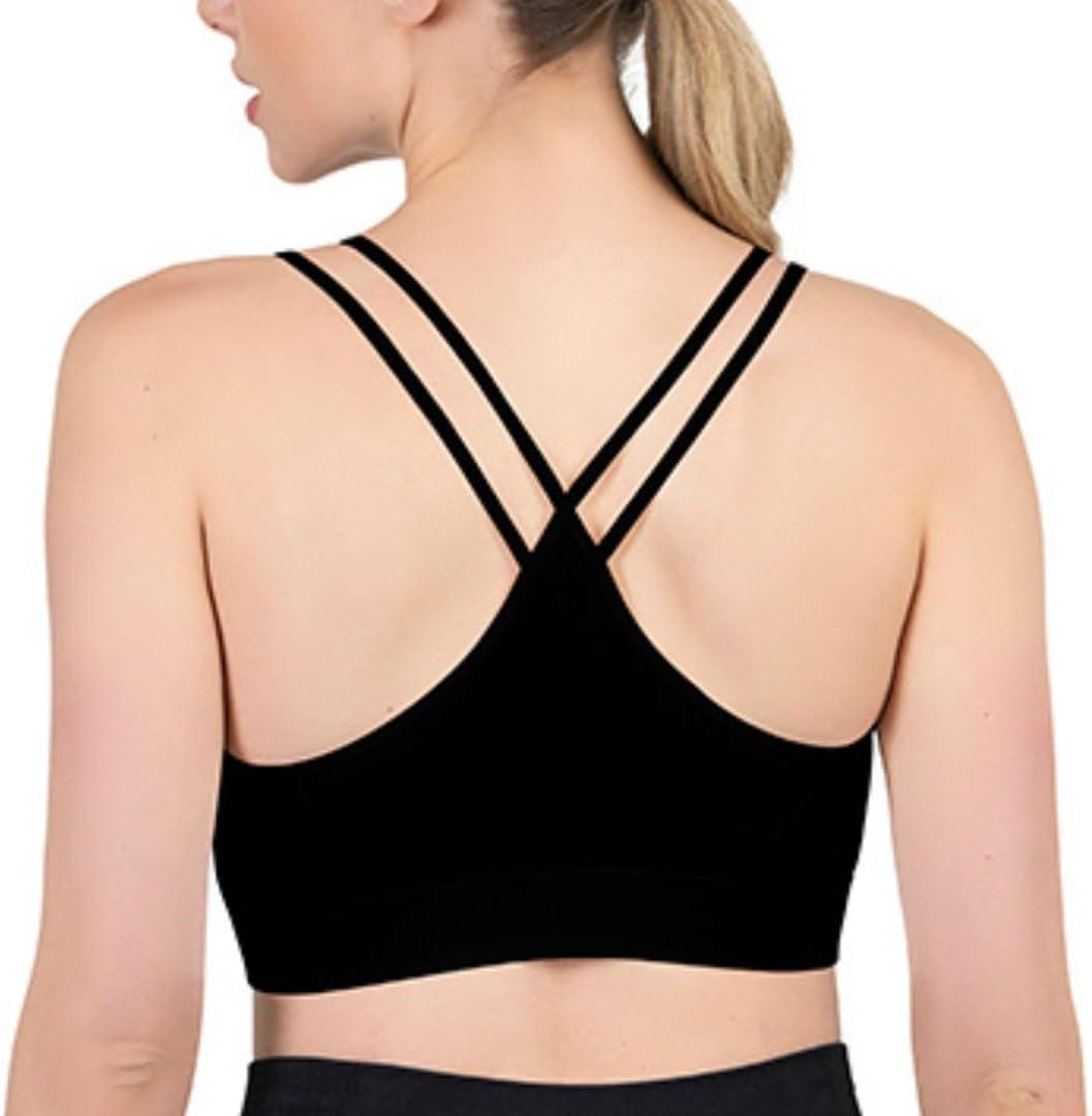 imageSkechers Womens Ladies Seamless Strappy BraBlack White