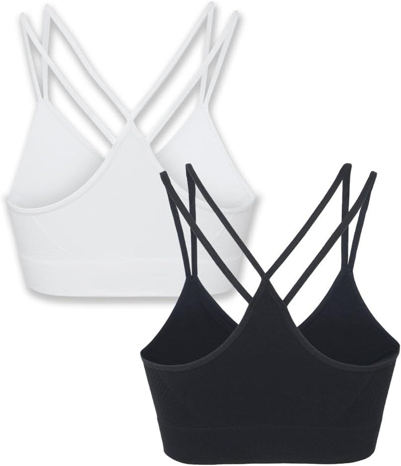 imageSkechers Womens Ladies Seamless Strappy BraBlack White