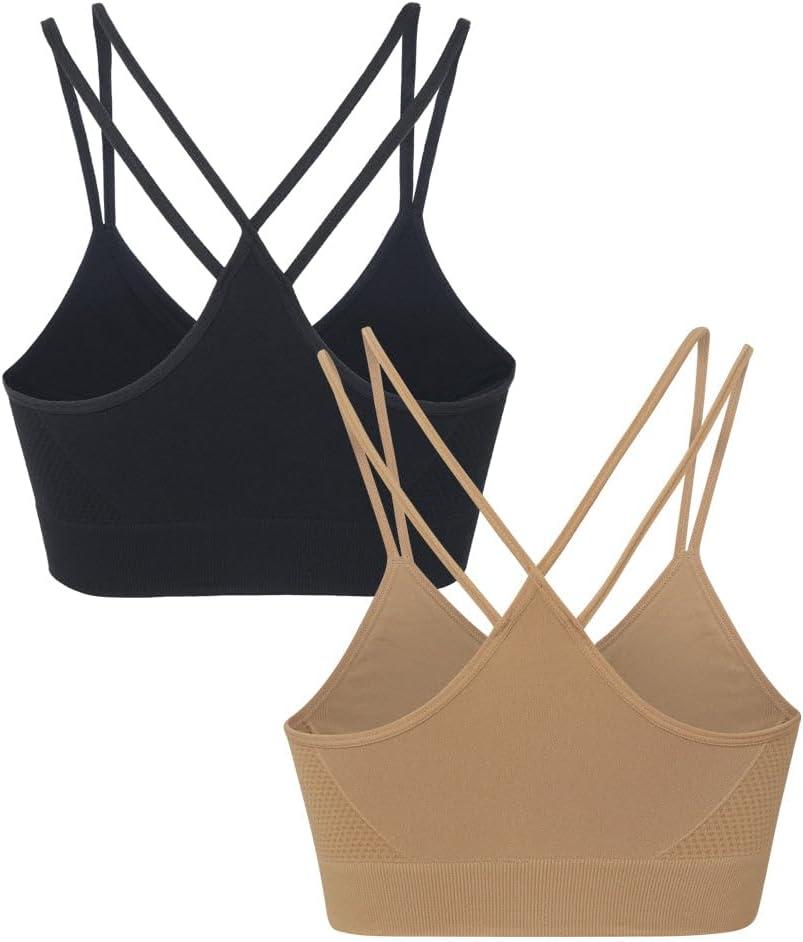 imageSkechers Womens Ladies Seamless Strappy BraTanzine Black