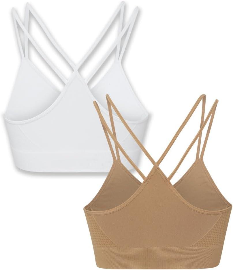 imageSkechers Womens Ladies Seamless Strappy BraTanzine White