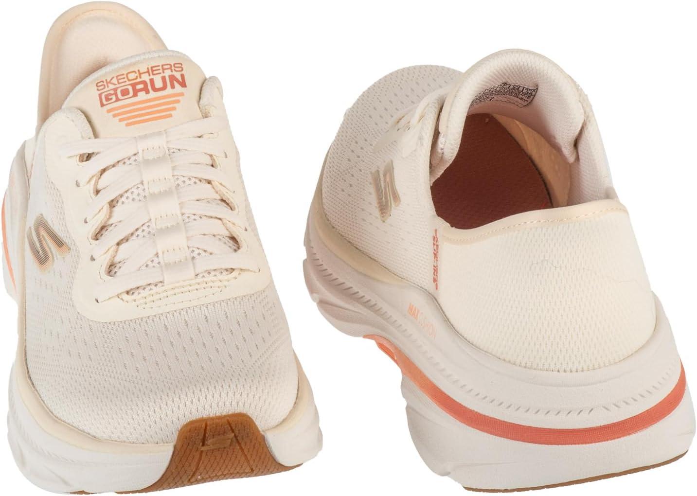 imageSkechers Womens Max Cushioning Arch Fit 20 Adelphi Hands Free SlipinsNatural Textile Pink Trim