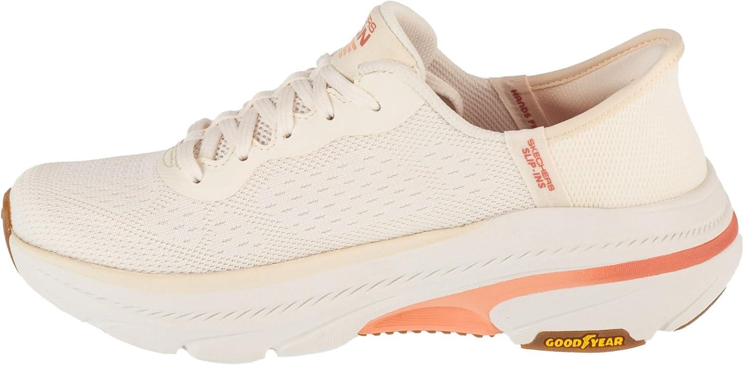 imageSkechers Womens Max Cushioning Arch Fit 20 Adelphi Hands Free SlipinsNatural Textile Pink Trim