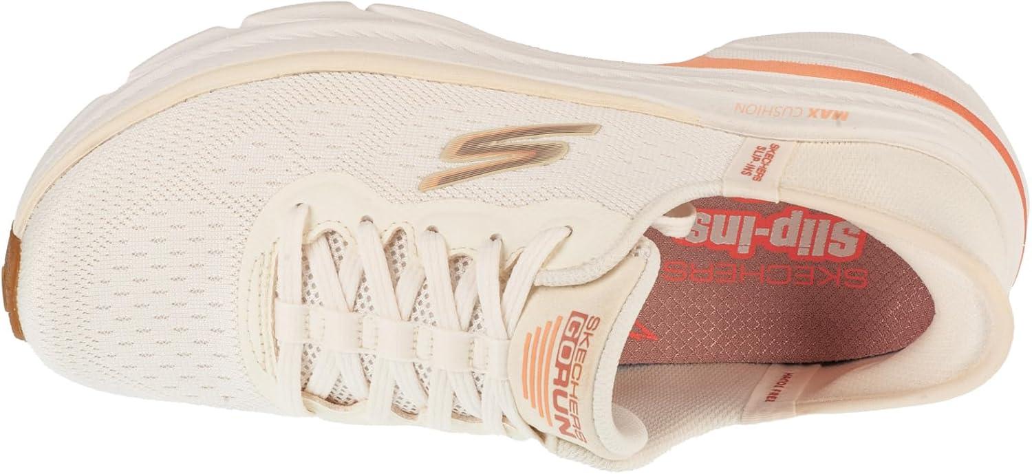 imageSkechers Womens Max Cushioning Arch Fit 20 Adelphi Hands Free SlipinsNatural Textile Pink Trim