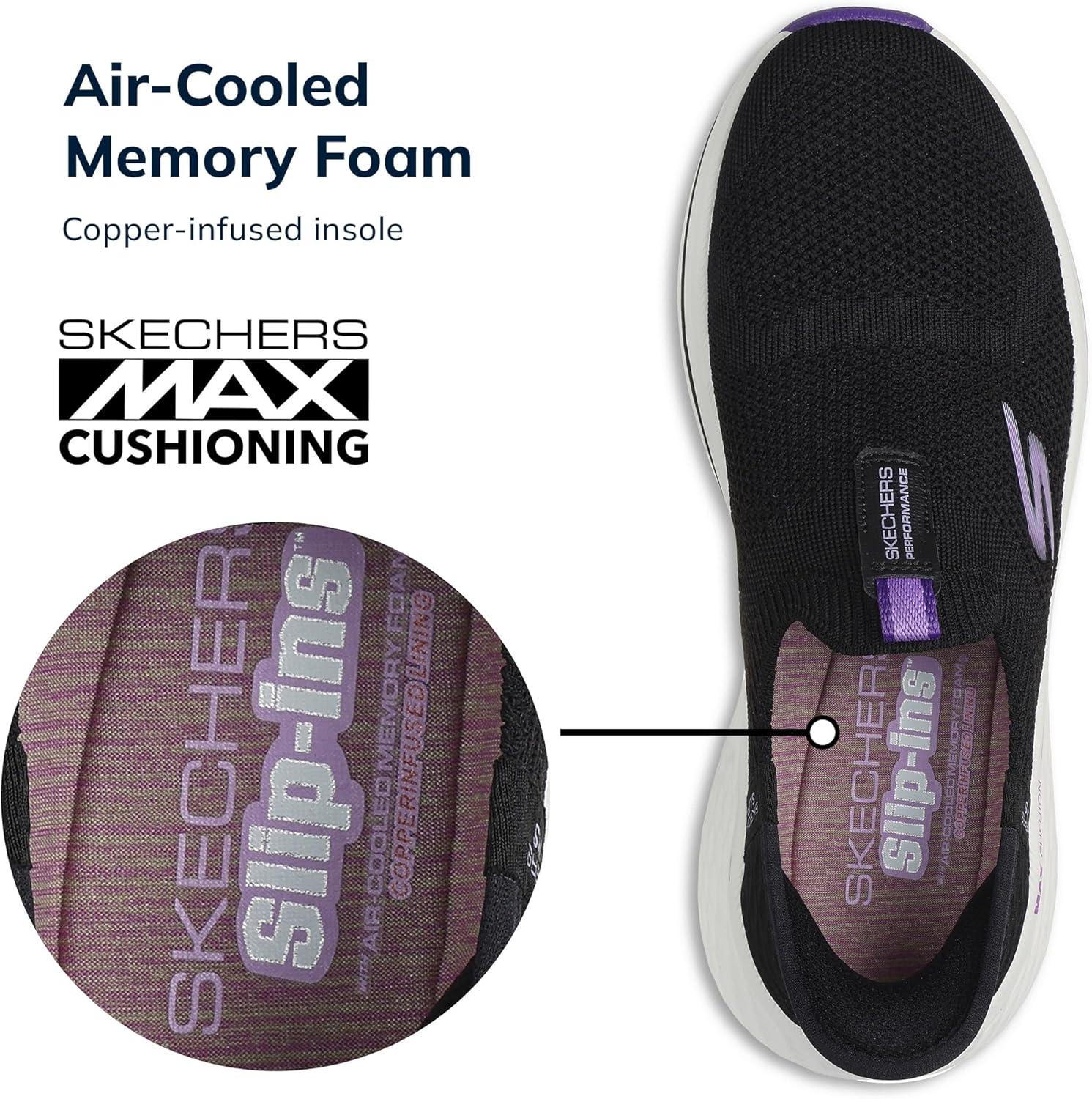 imageSkechers Womens Max Cushioning Elite 20 Eternal TrainersBlackPurple