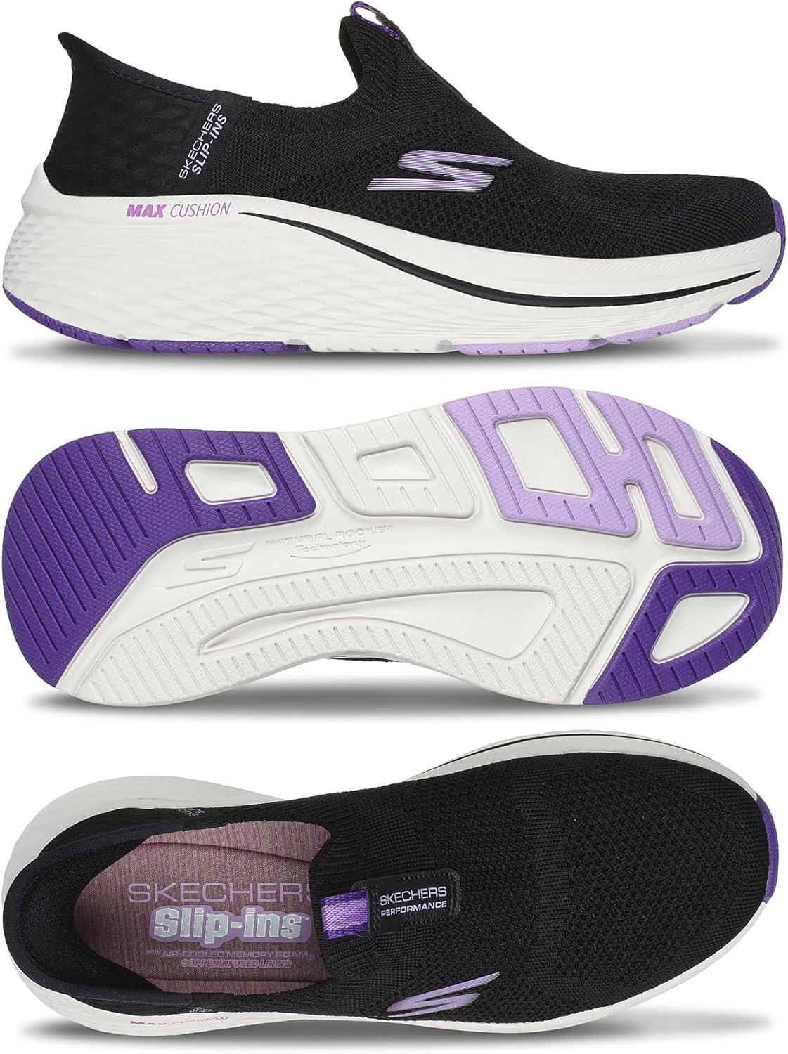 imageSkechers Womens Max Cushioning Elite 20 Eternal TrainersBlackPurple