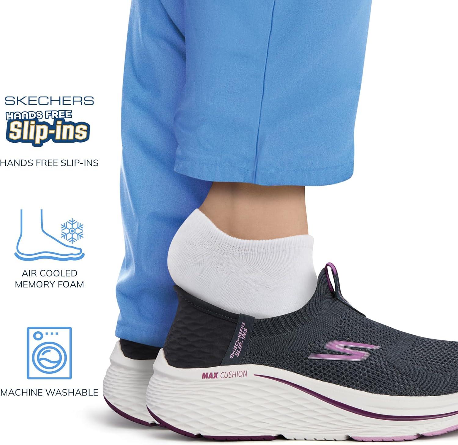 imageSkechers Womens Max Cushioning Elite 20 Eternal TrainersCharcoalBurgundy