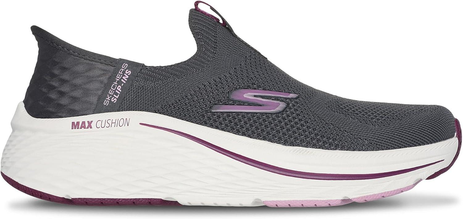 imageSkechers Womens Max Cushioning Elite 20 Eternal TrainersCharcoalBurgundy