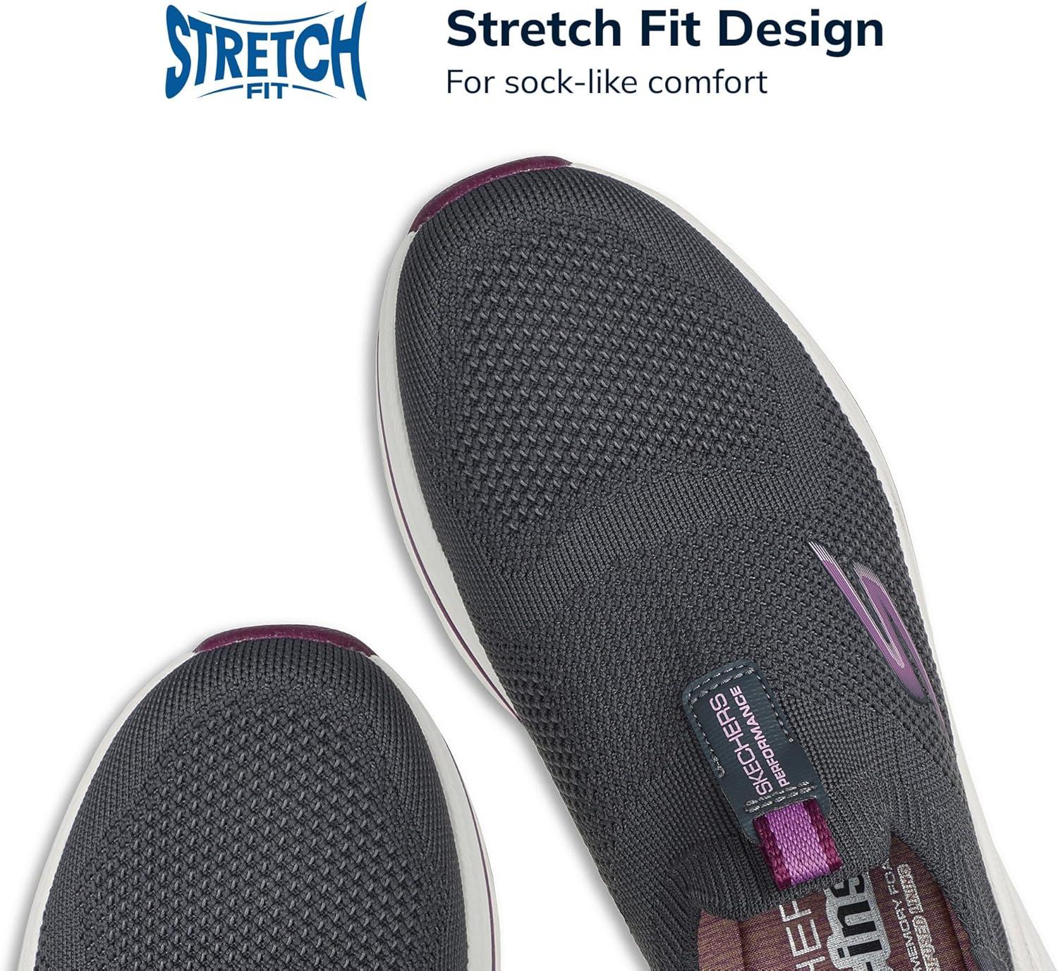 imageSkechers Womens Max Cushioning Elite 20 Eternal TrainersCharcoalBurgundy