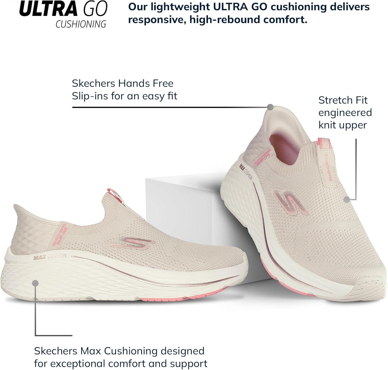 imageSkechers Womens Max Cushioning Elite 20 Eternal TrainersNaturalPink