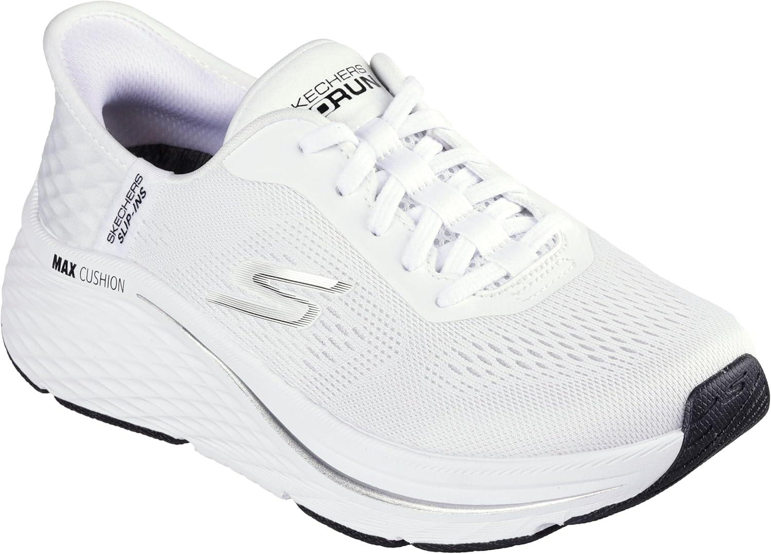imageSkechers Womens Max Cushioning Elite 20 Vanish Hands Free SlipinsWhiteBlack