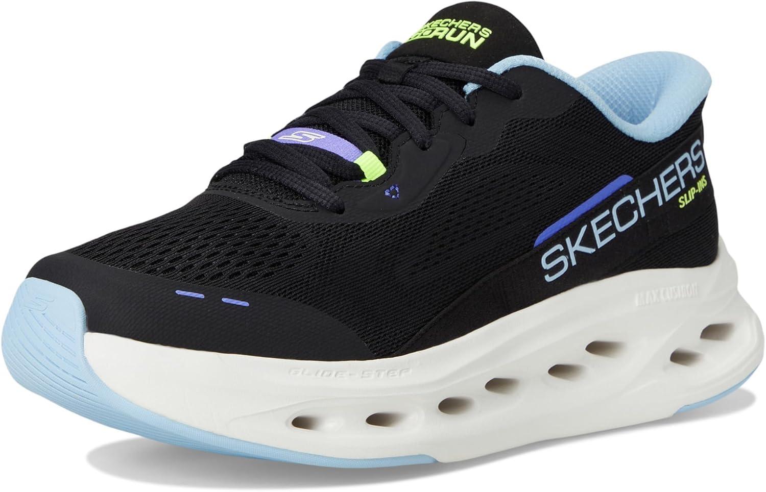 imageSkechers Womens Max Cushioning Glide Step Caledonia Hands Free SlipinsBlackBlue