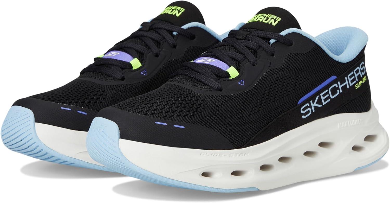 imageSkechers Womens Max Cushioning Glide Step Caledonia Hands Free SlipinsBlackBlue