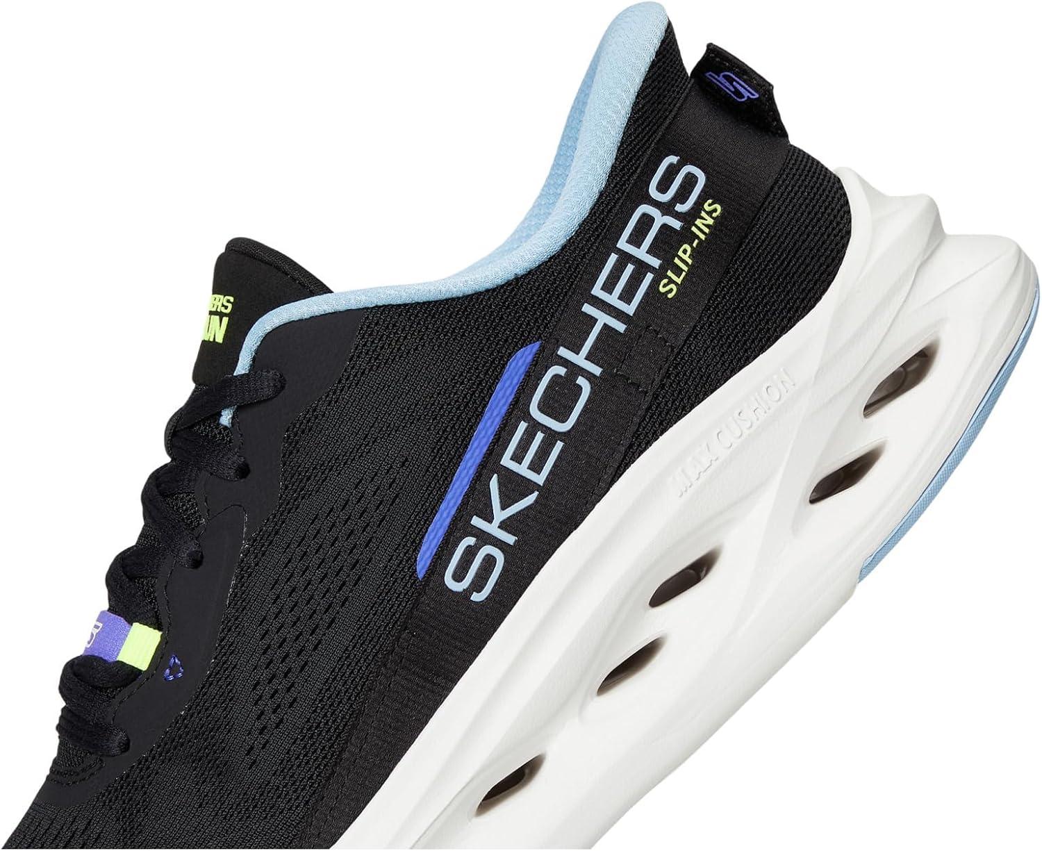 imageSkechers Womens Max Cushioning Glide Step Caledonia Hands Free SlipinsBlackBlue