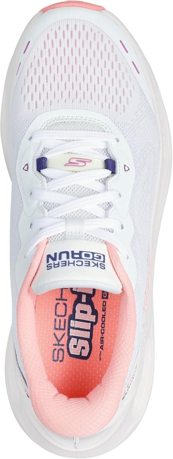 imageSkechers Womens Max Cushioning Glide Step Caledonia Hands Free SlipinsWhitePink