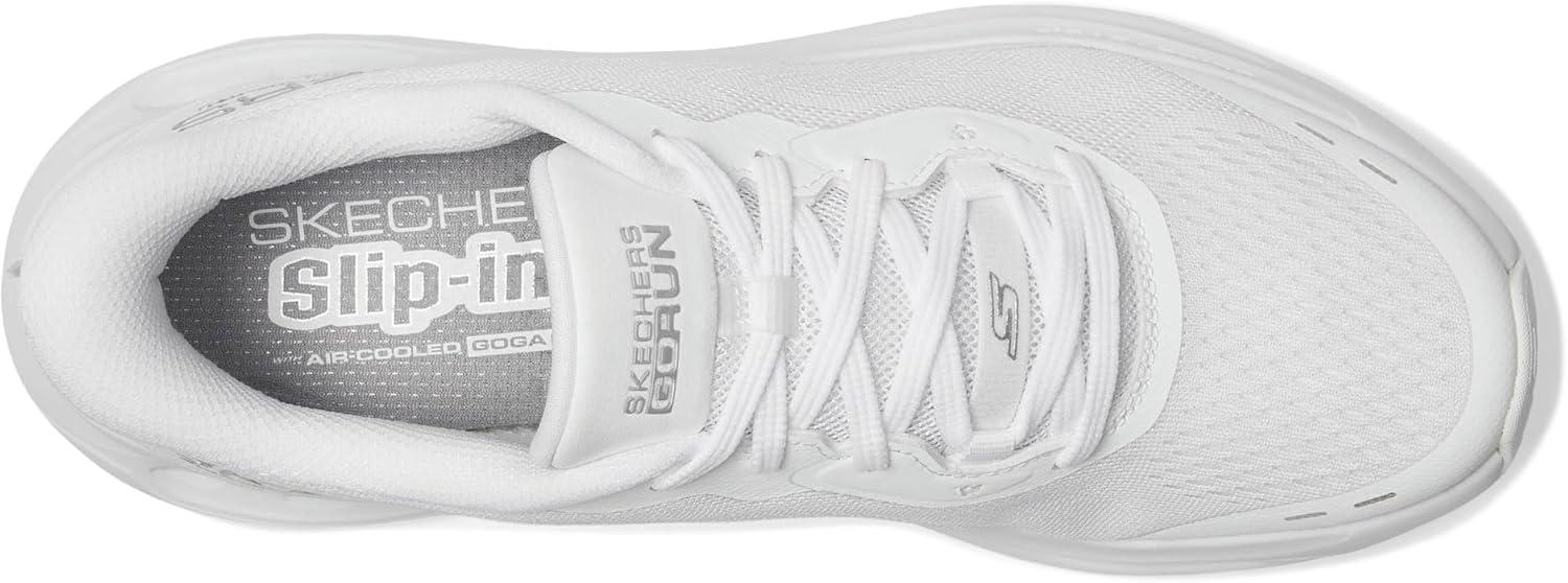 imageSkechers Womens Max Cushioning Glide Step Caledonia Hands Free SlipinsWhiteSilver