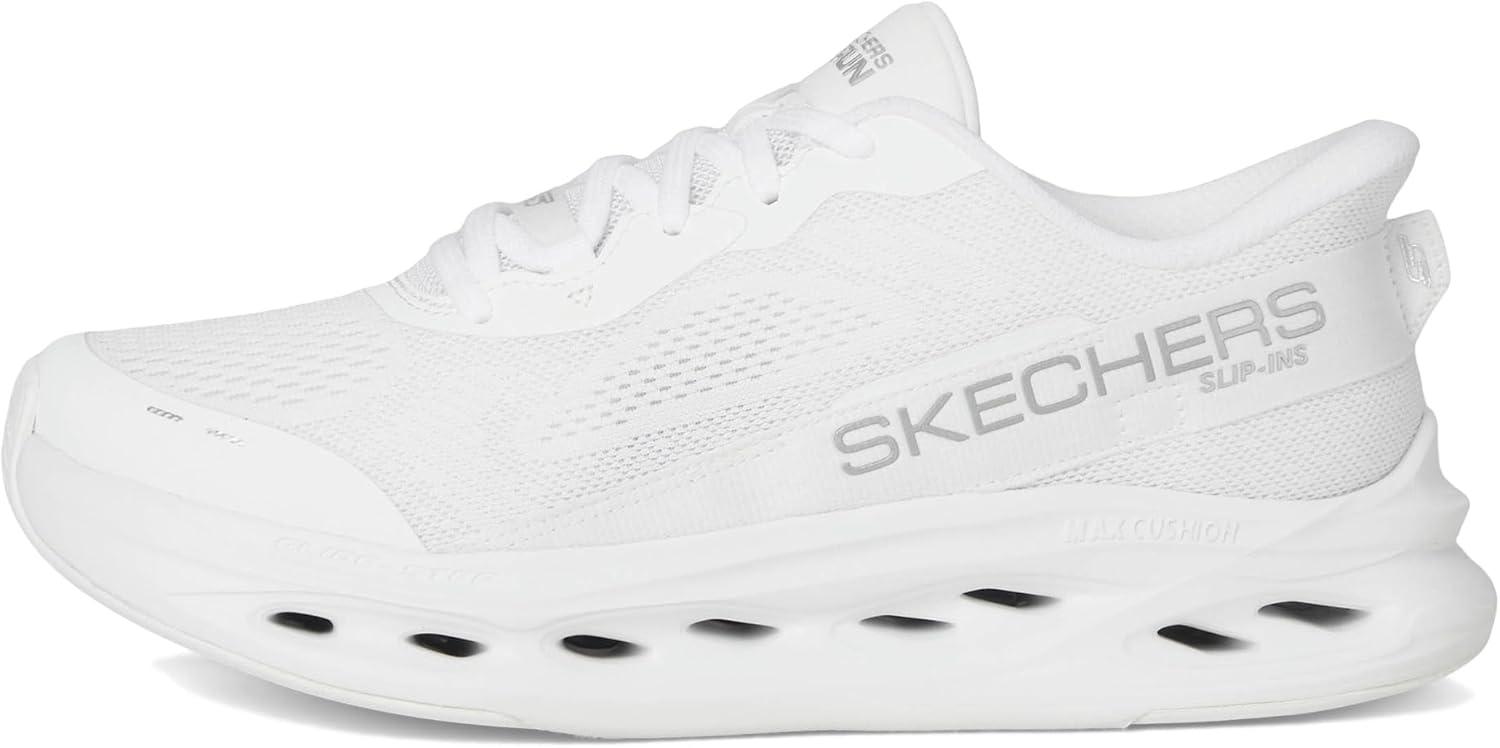 imageSkechers Womens Max Cushioning Glide Step Caledonia Hands Free SlipinsWhiteSilver