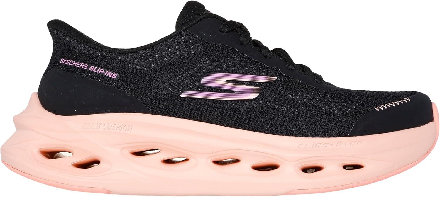 imageSkechers Womens Max Cushioning Glide Step Hartford Hands Free SlipinsBlackPurple