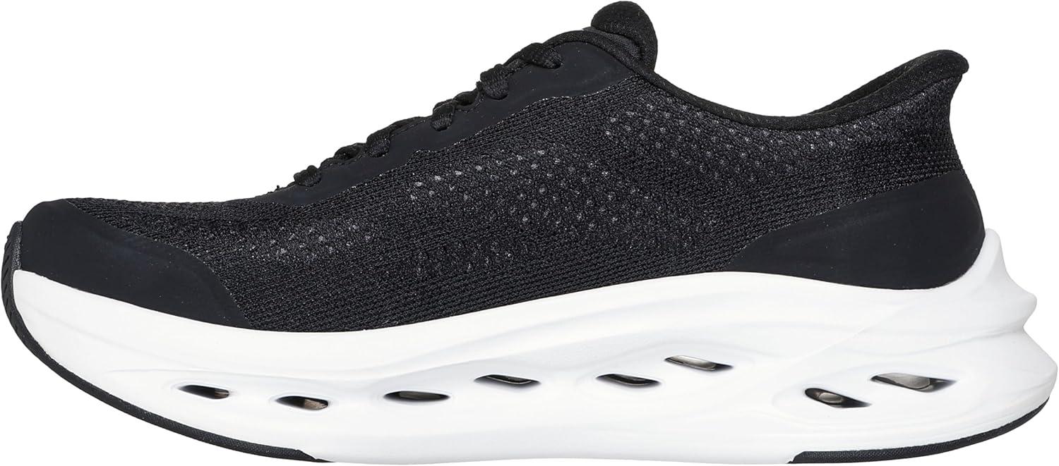 imageSkechers Womens Max Cushioning Glide Step Hartford Hands Free SlipinsBlackWhite