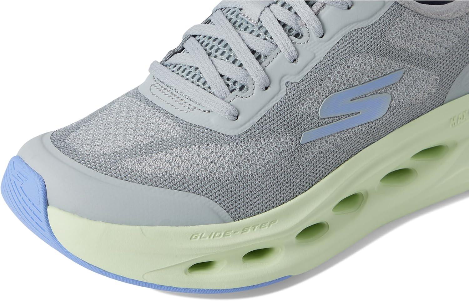 imageSkechers Womens Max Cushioning Glide Step Hartford Hands Free SlipinsGrayLime