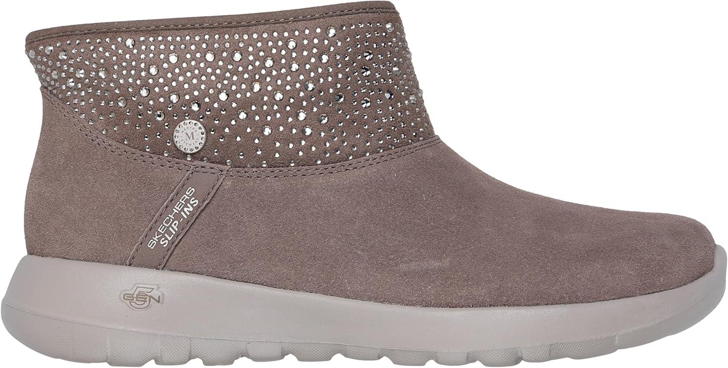 imageSkechers Womens OnTheGo JoySo Glam Martha Stewart Hands Free Slipins Ankle BootDark Taupe