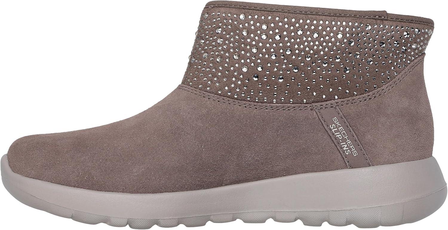 imageSkechers Womens OnTheGo JoySo Glam Martha Stewart Hands Free Slipins Ankle BootDark Taupe