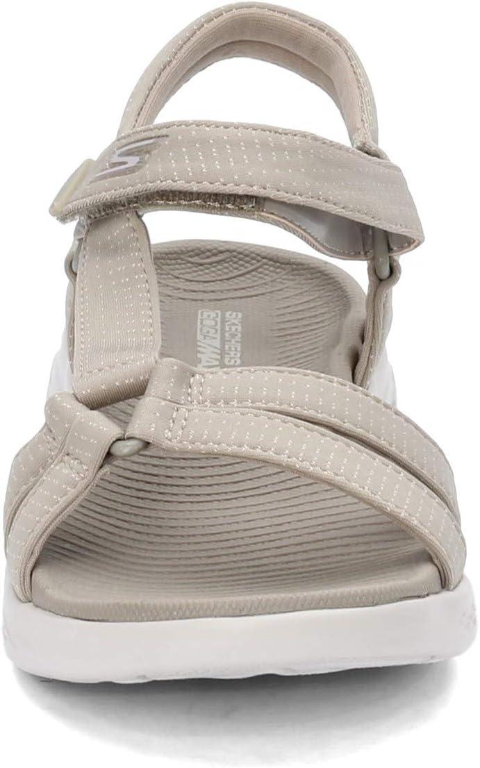 imageSkechers Womens OnThego 600Brilliancy Sport SandalBeigeWhite