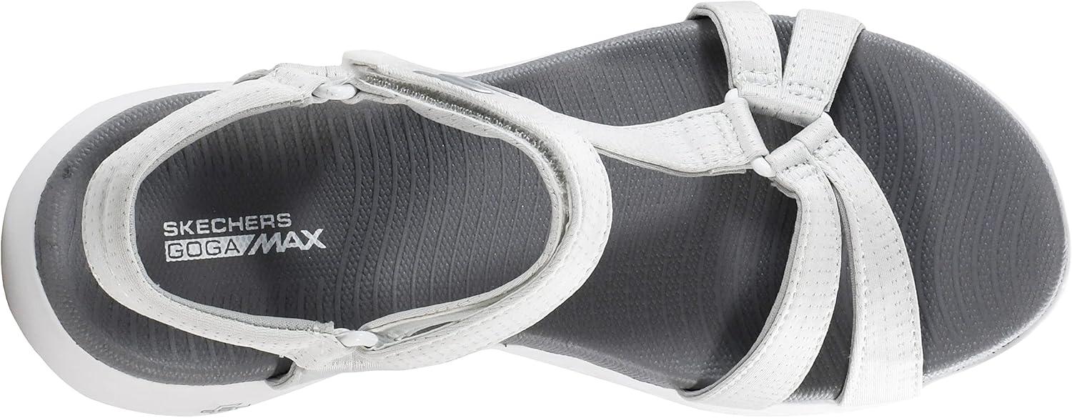 imageSkechers Womens OnThego 600Brilliancy Sport SandalWhiteGrey