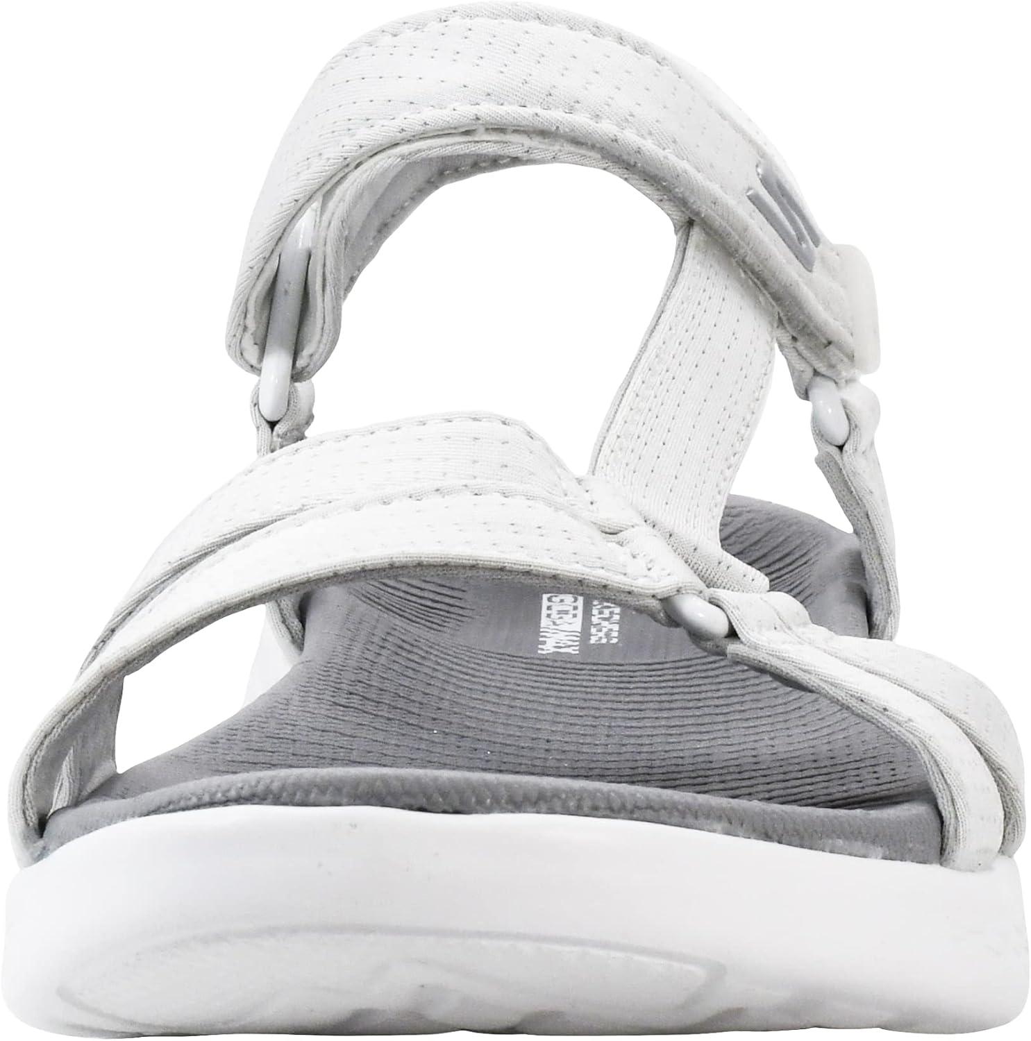 imageSkechers Womens OnThego 600Brilliancy Sport SandalWhiteGrey