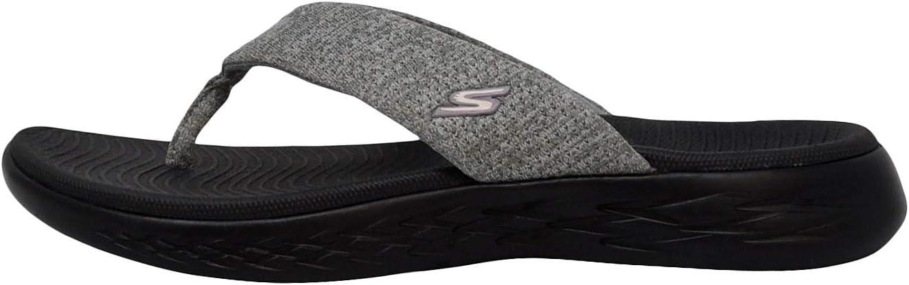 imageSkechers Womens OnThego 600Preferred FlipFlopBlackGrey