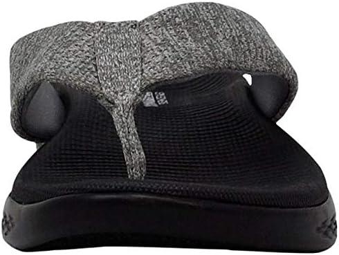 imageSkechers Womens OnThego 600Preferred FlipFlopBlackGrey