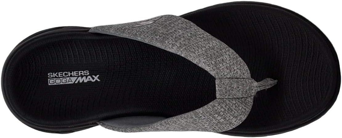 imageSkechers Womens OnThego 600Preferred FlipFlopBlackGrey