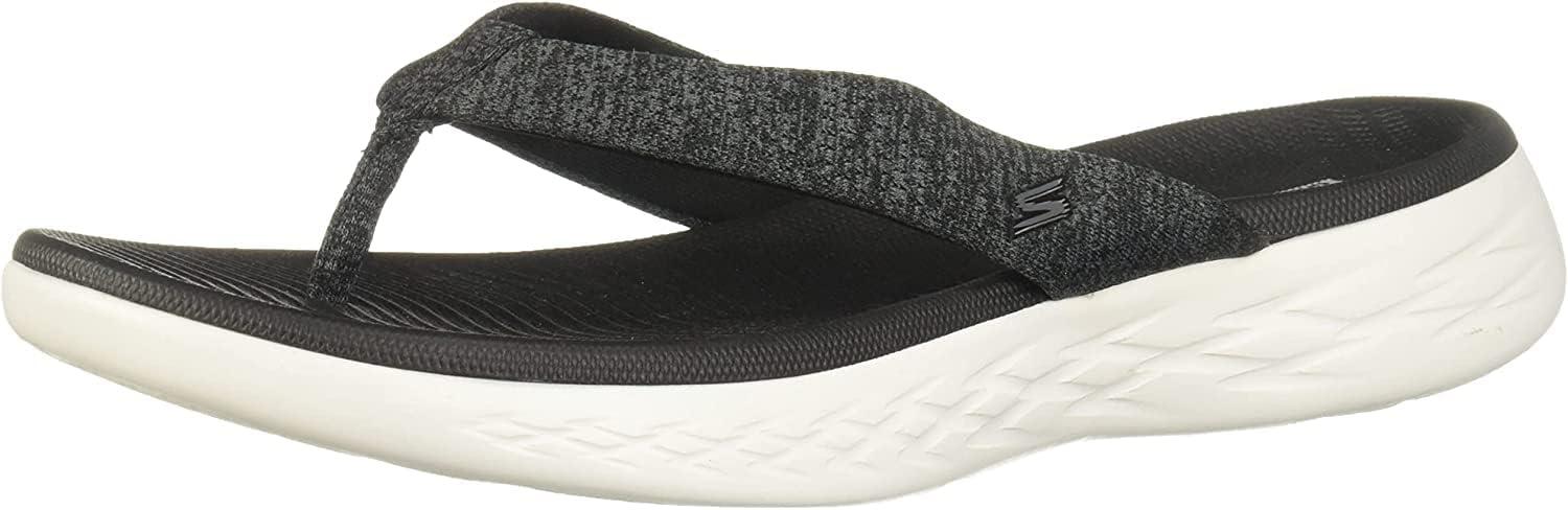 imageSkechers Womens OnThego 600Preferred FlipFlopBlackWhite