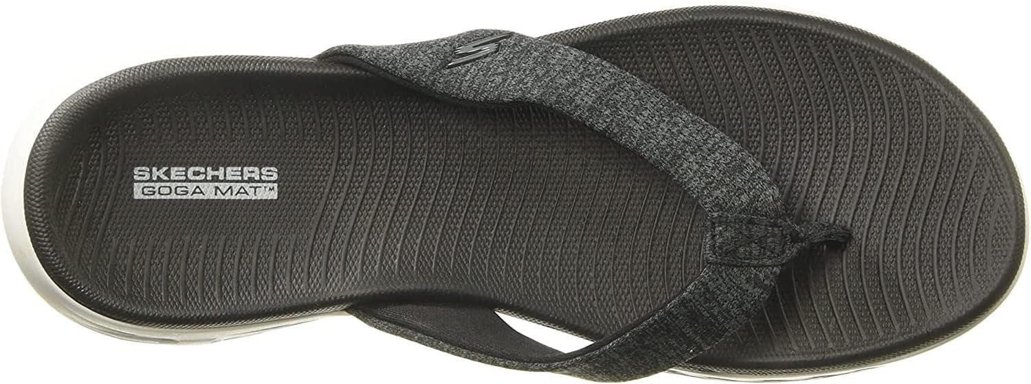 imageSkechers Womens OnThego 600Preferred FlipFlopBlackWhite