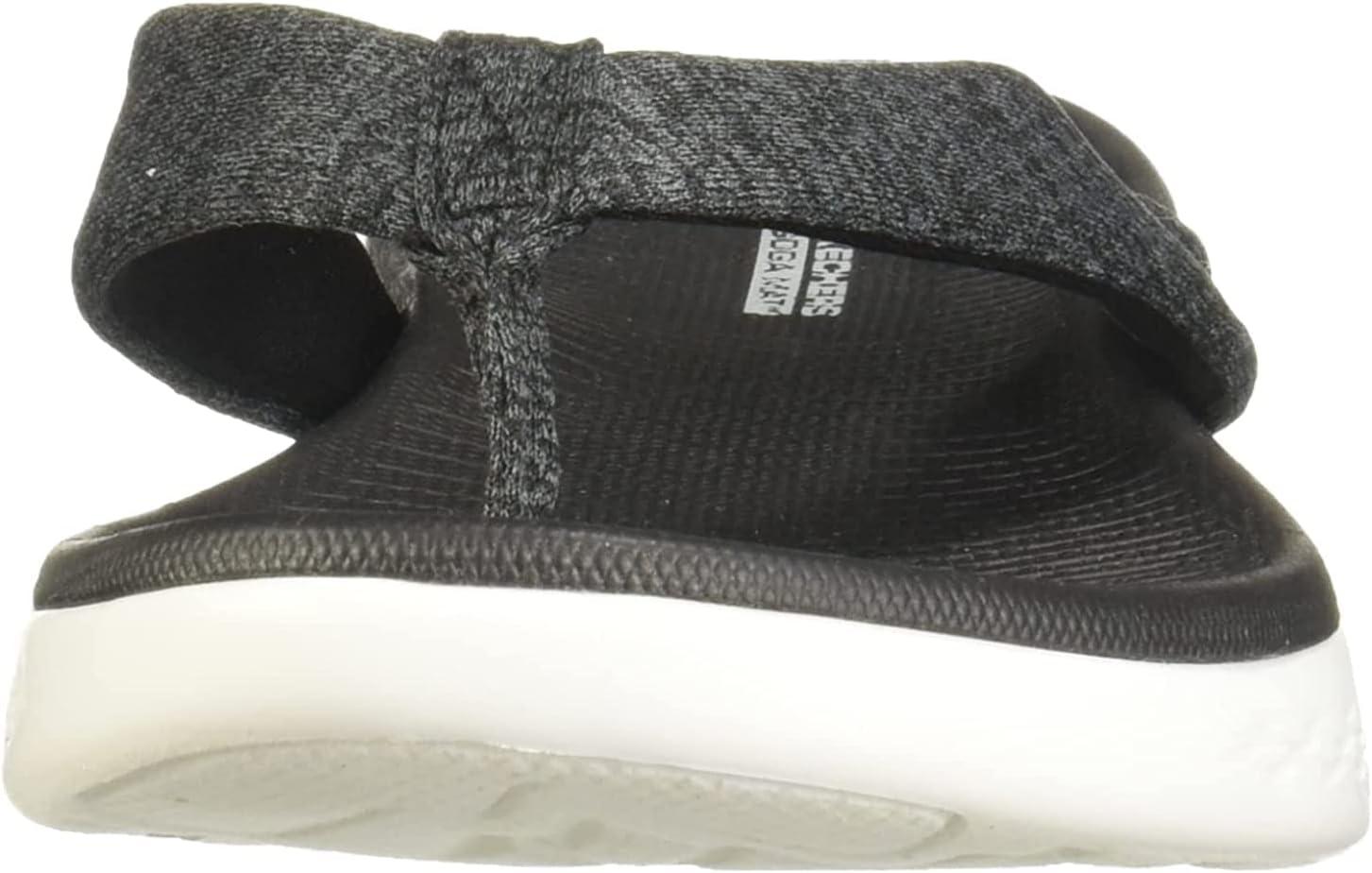 imageSkechers Womens OnThego 600Preferred FlipFlopBlackWhite