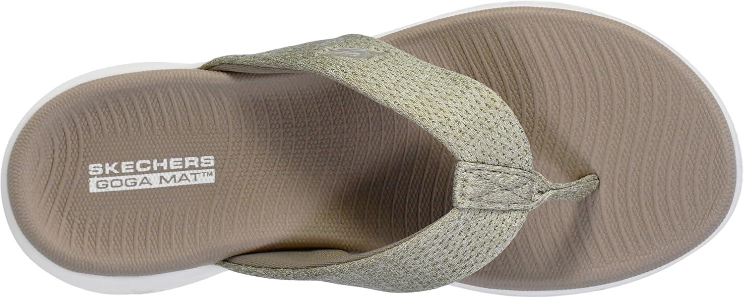 imageSkechers Womens OnThego 600Preferred FlipFlopTaupe