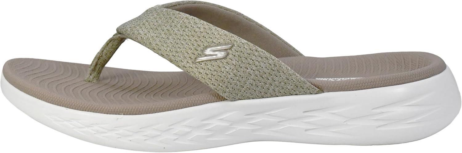 imageSkechers Womens OnThego 600Preferred FlipFlopTaupe