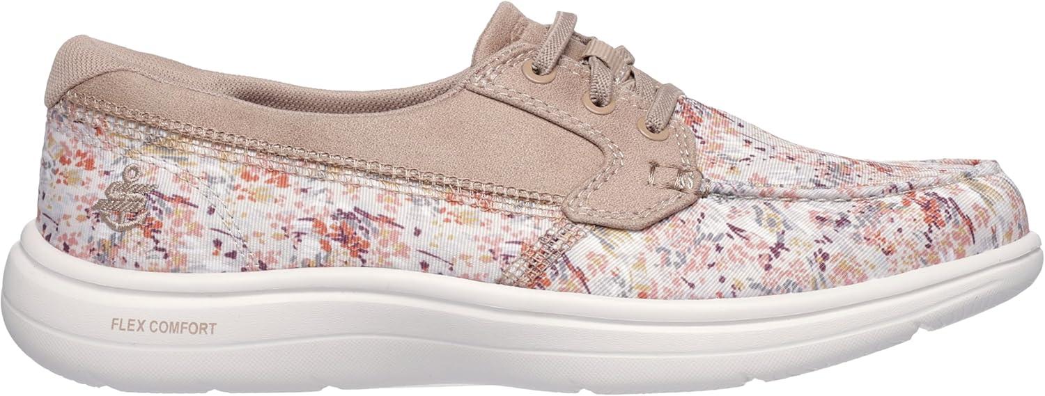imageSkechers Womens OnThego Flex Radiant Floral Boat ShoeNaturalMulti