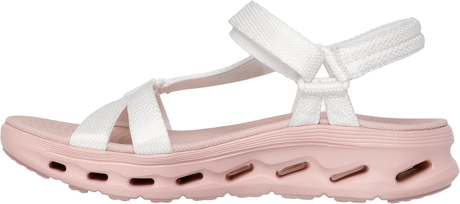 imageSkechers Womens OnThego Glide Step 20 Sandal RowenWhitePink