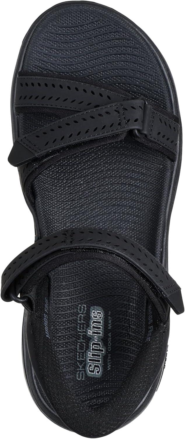 imageSkechers Womens OnThego Go Walk Arch Fit 20 Hands Free Slipins Sandal CandaceBlackBlack