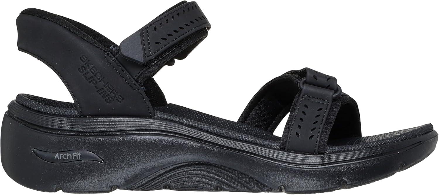 imageSkechers Womens OnThego Go Walk Arch Fit 20 Hands Free Slipins Sandal CandaceBlackBlack