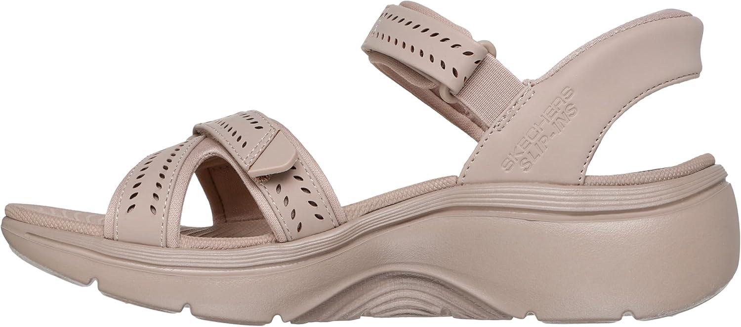imageSkechers Womens OnThego Go Walk Arch Fit 20 Hands Free Slipins Sandal CandaceTaupe