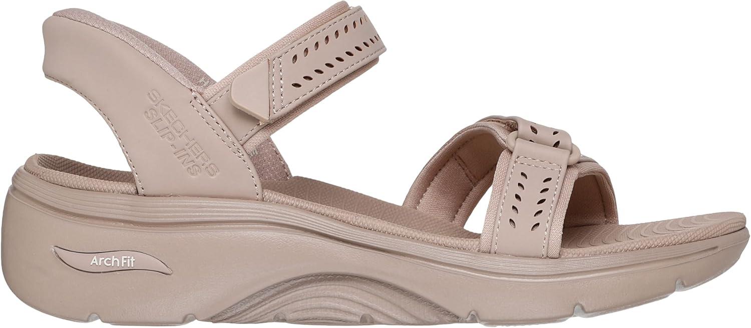 imageSkechers Womens OnThego Go Walk Arch Fit 20 Hands Free Slipins Sandal CandaceTaupe