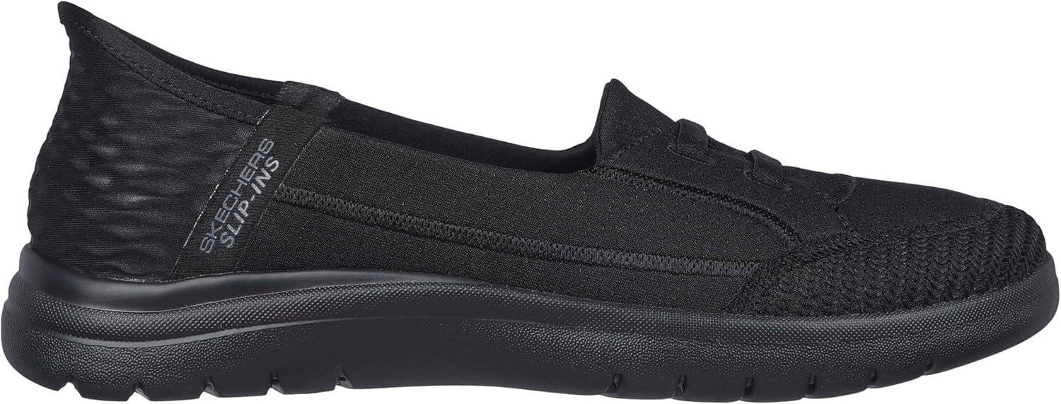 imageSkechers Womens OntheGO Flex Top Notch SlipIn SneakersBlackBlack