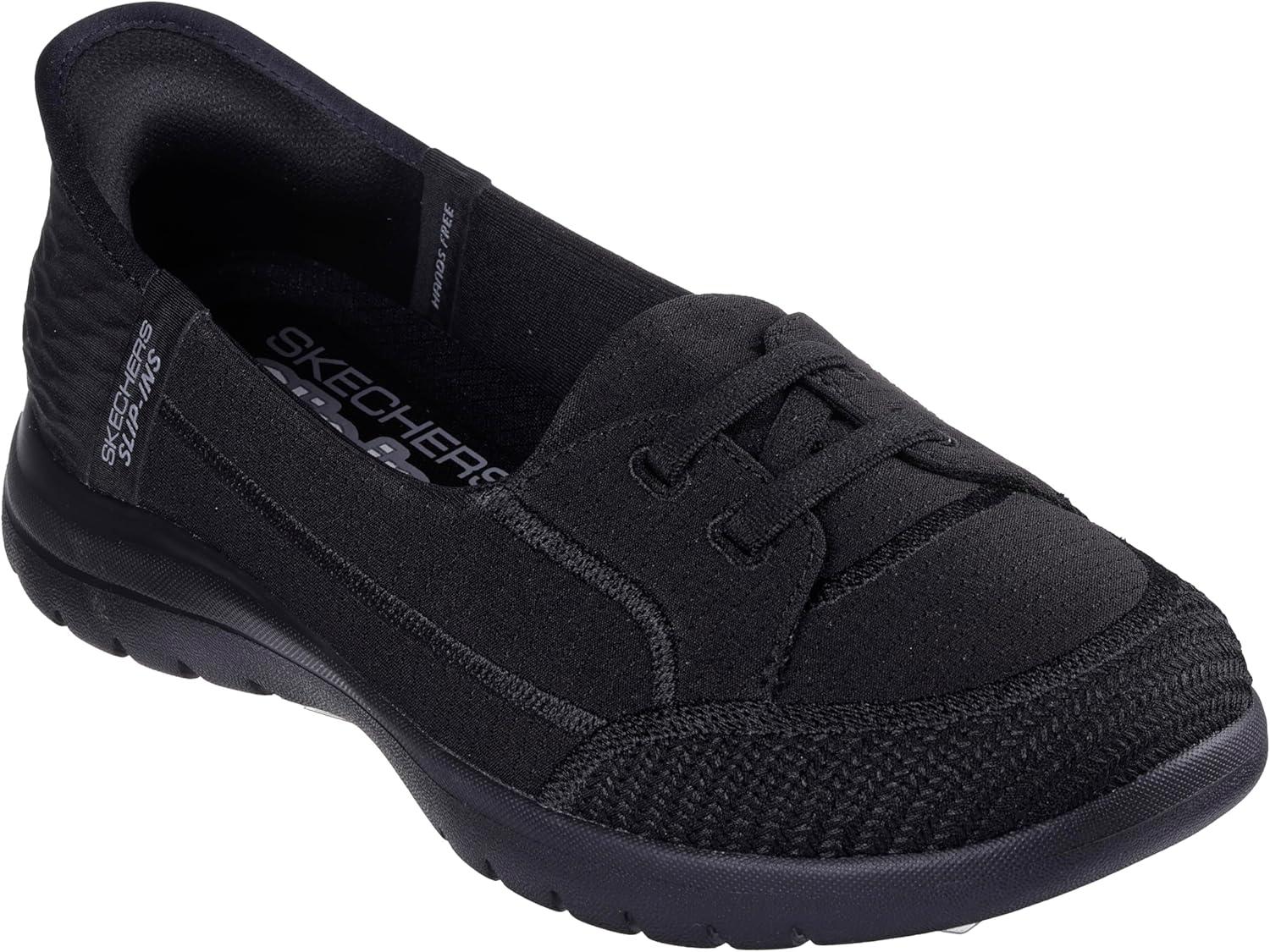 imageSkechers Womens OntheGO Flex Top Notch SlipIn SneakersBlackBlack