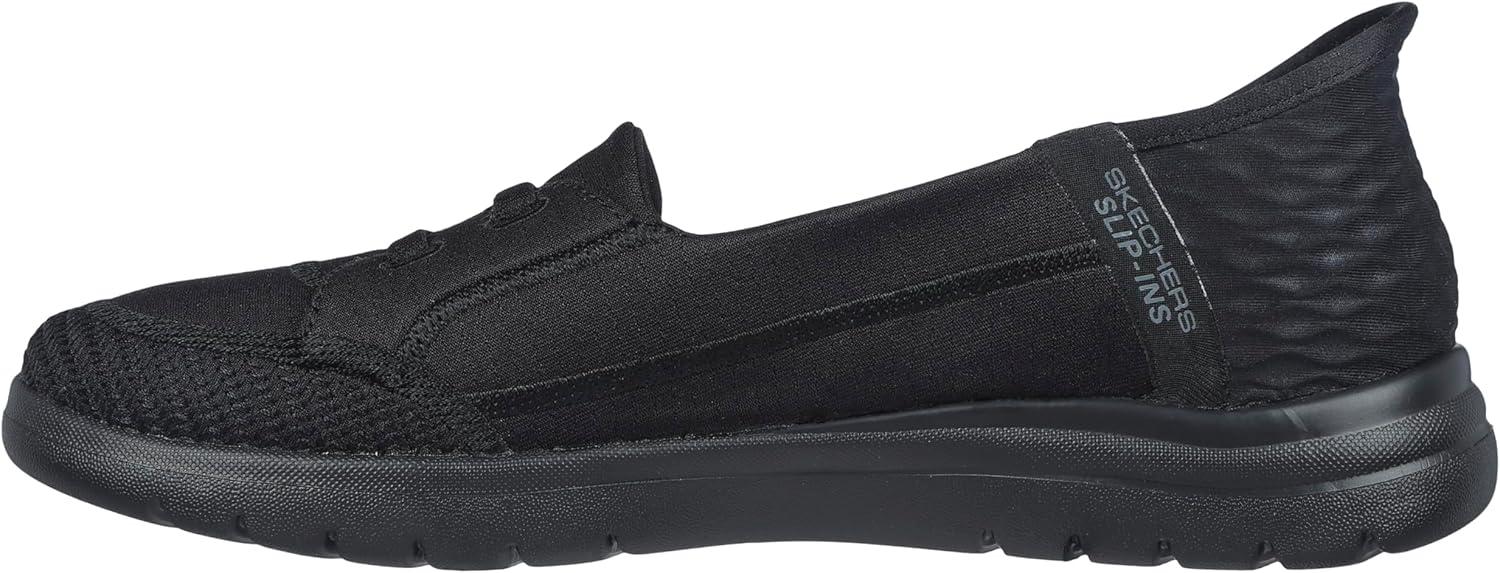 imageSkechers Womens OntheGO Flex Top Notch SlipIn SneakersBlackBlack