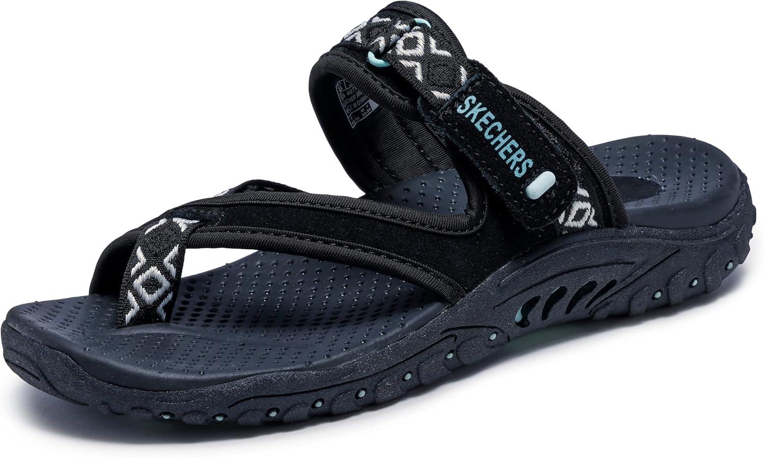 imageSkechers Womens REGGAE Trailway FlipFlop SandalsBlack