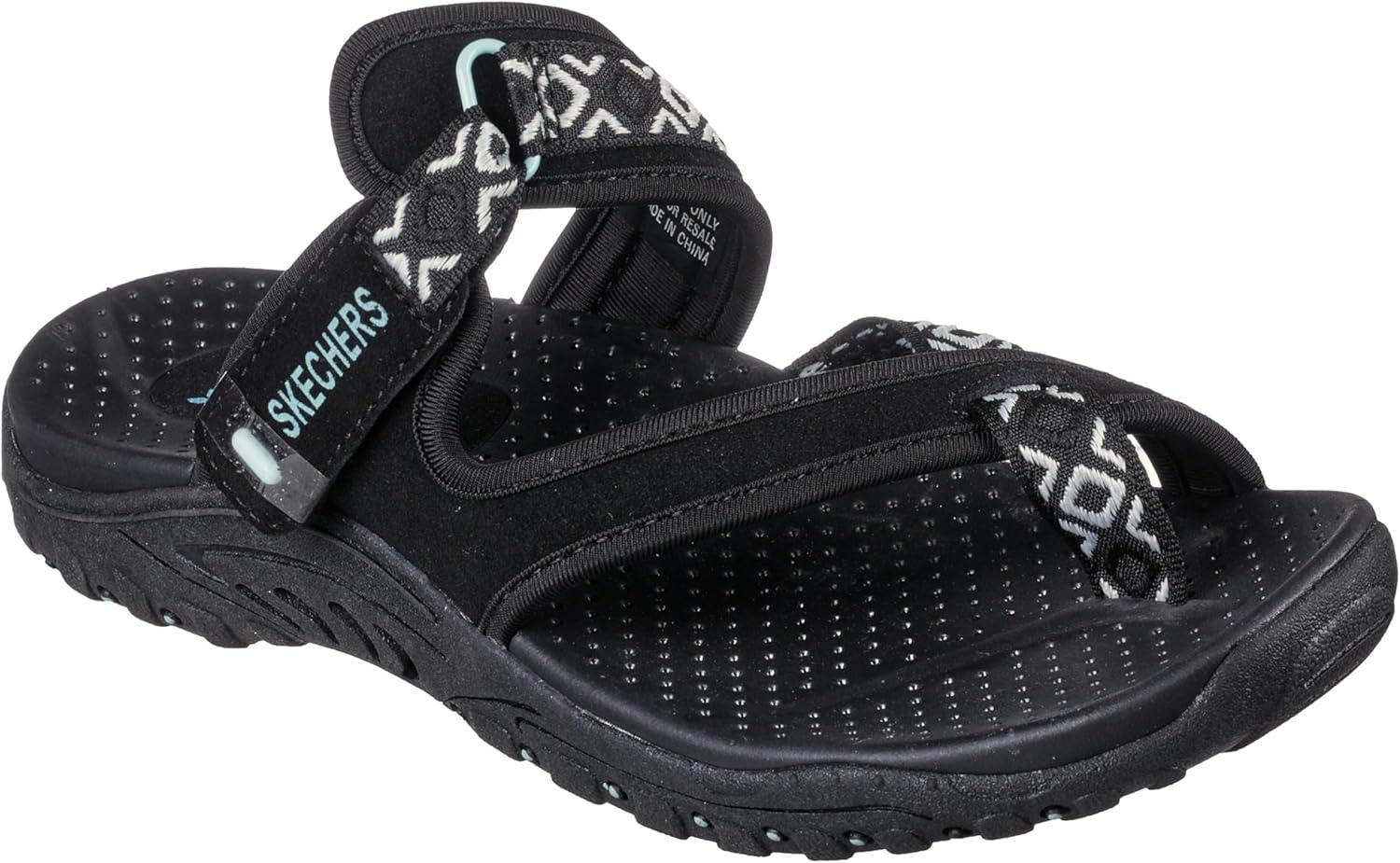 imageSkechers Womens REGGAE Trailway FlipFlop SandalsBlack
