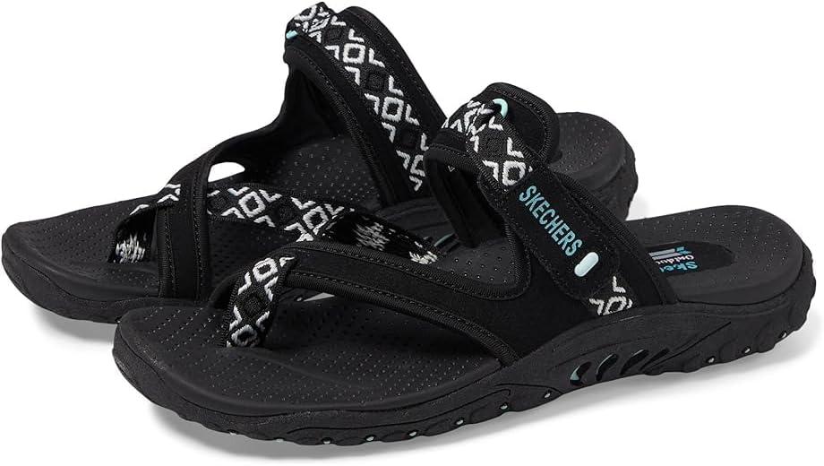imageSkechers Womens REGGAE Trailway FlipFlop SandalsBlack