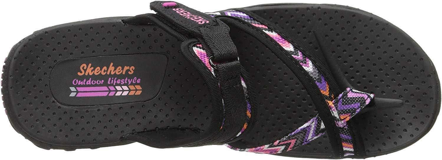 imageSkechers Womens REGGAE Trailway FlipFlop SandalsBlack