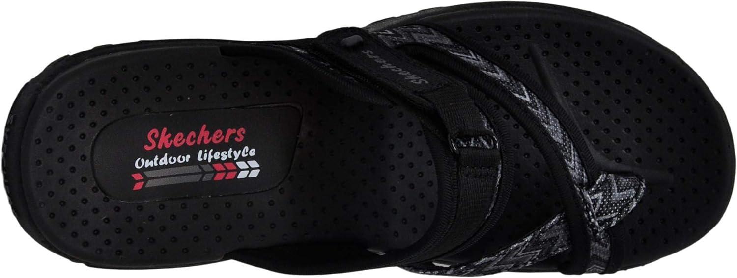 imageSkechers Womens REGGAE Trailway FlipFlop SandalsBlackCharcoal